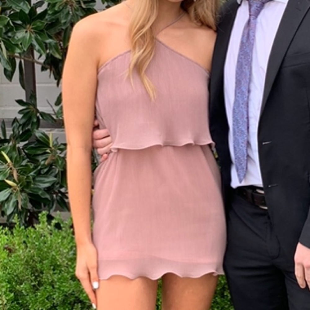 superdown Mauve One-Shoulder Mini Dress